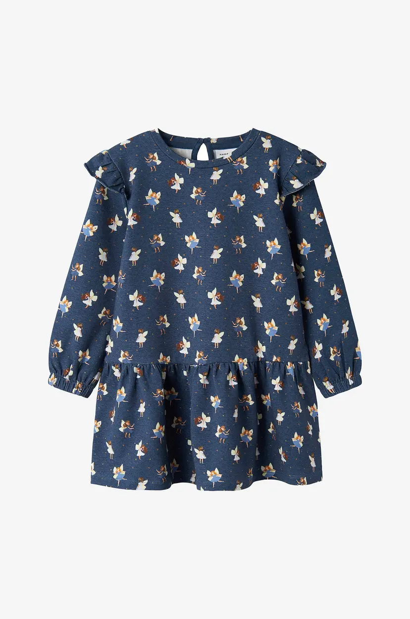 NAME IT Kjole nmfLalli Sweat Dress Unb - Blå