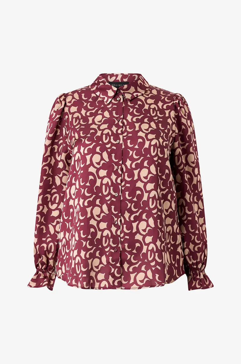 NO. 1 BY OX Skjorte LS Puff And Flair Cuffs - Rød
