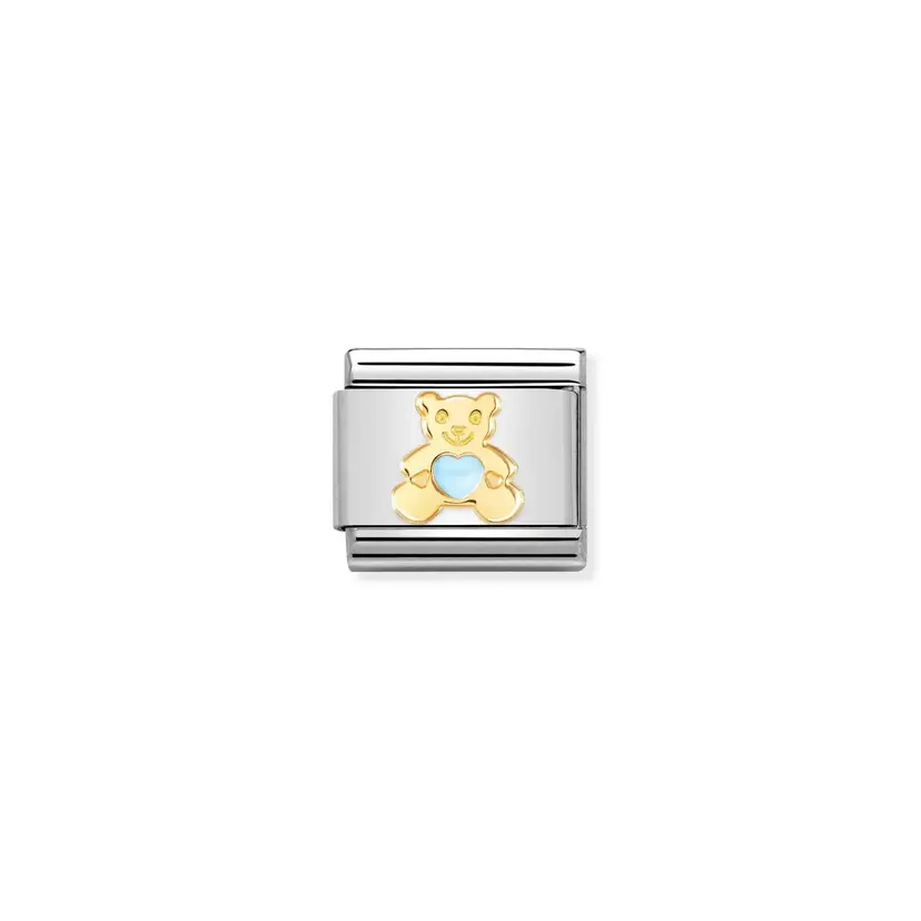 Nomination Light Blue Bear Gold