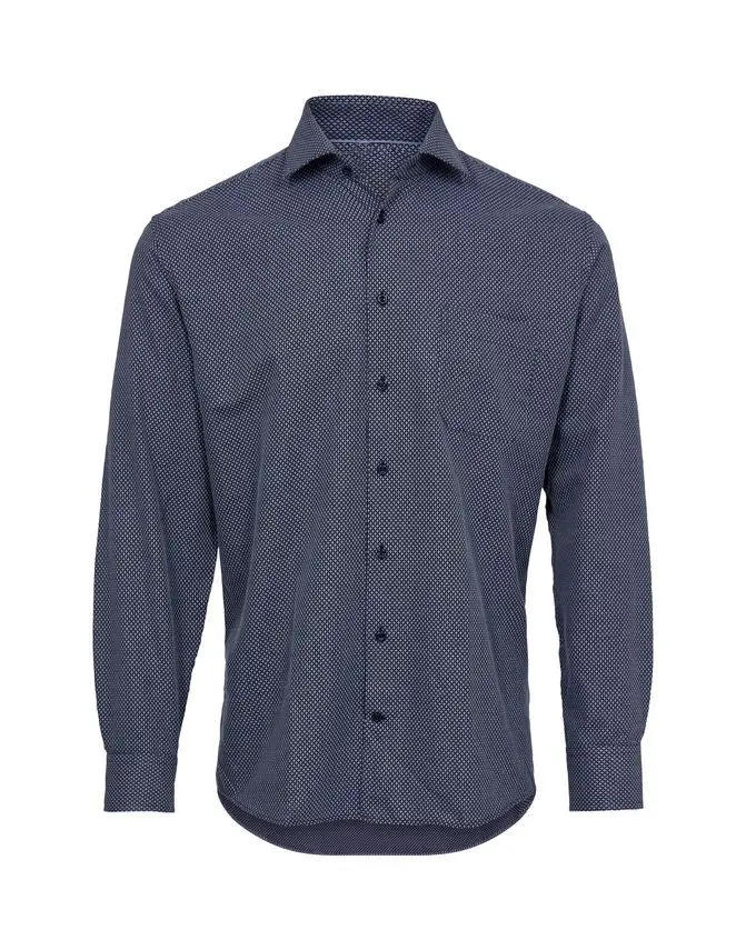 Black Blue Shirt l/s regular fit