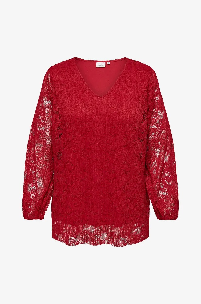 Only Carmakoma Topp carLosia 3/4 Lace Top Jrs
