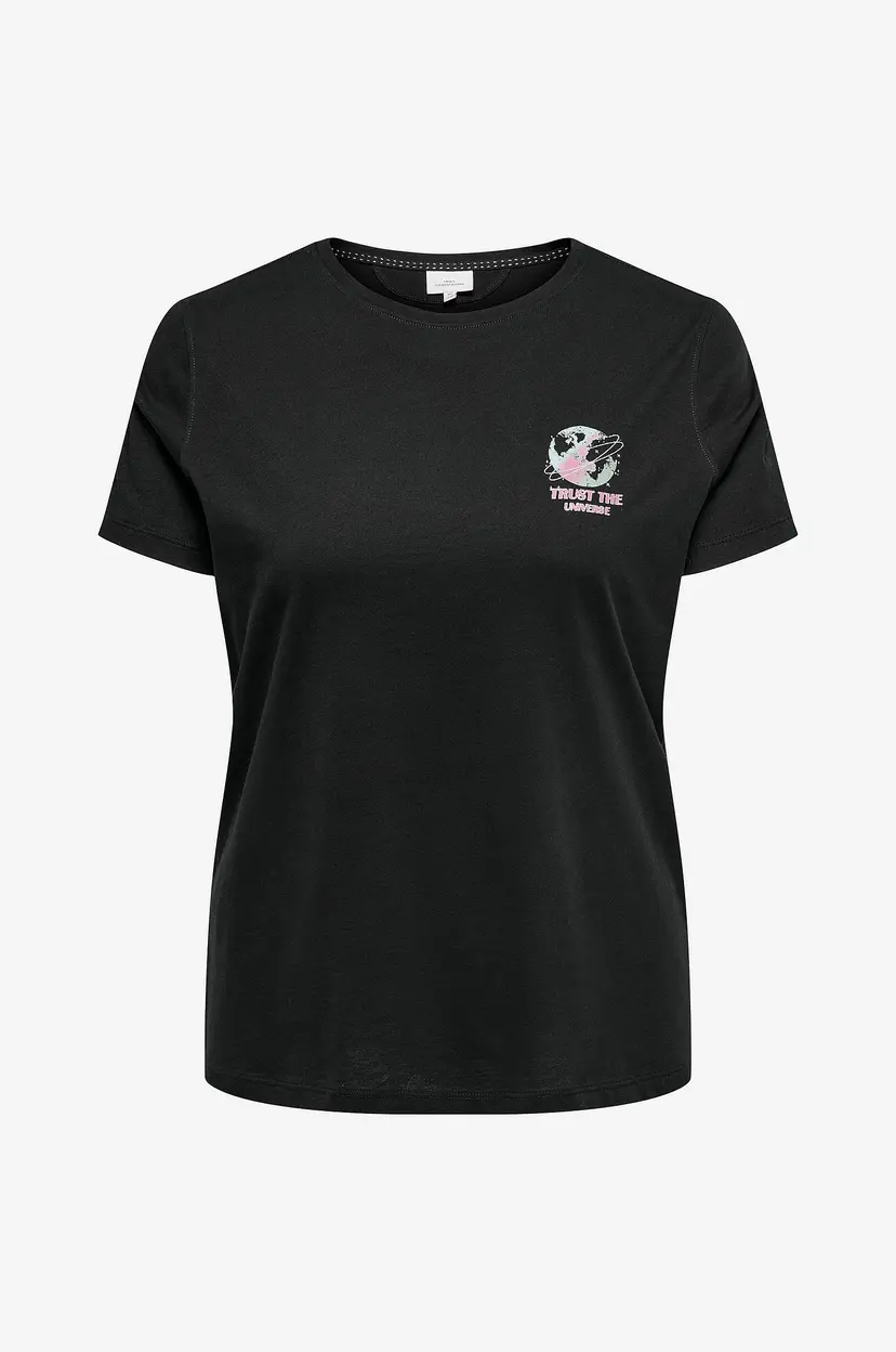 Only Carmakoma Topp carBrinna Life SS Reg Tee Jrs - Svart