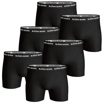 Björn Borg Björn Borg 6P Essential Shorts Svart bomull X-Small Herre