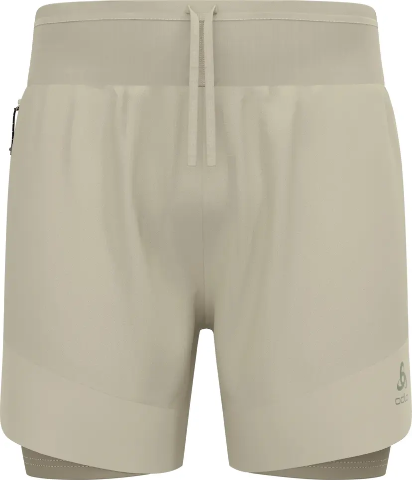 Odlo Odlo Men's Odlo X-Alp Trail 6 Inch 2-In-1 Short Agate Gray - Vetiver