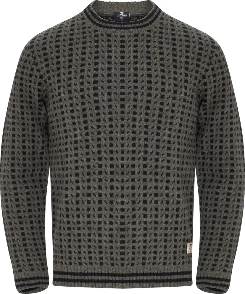 Gridarmor Gridarmor Men's Classic Wool Sweater Dusty Olive