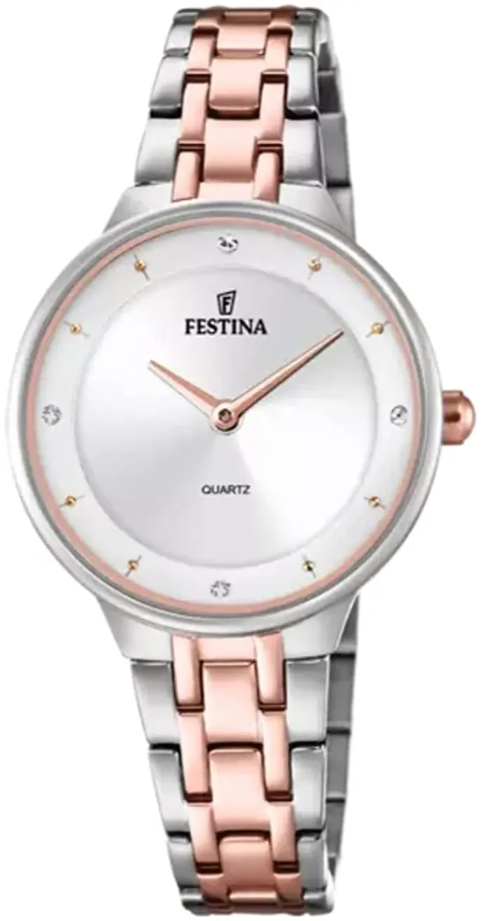 Festina Festina Dameklokke F20626-1 Mademoiselle Sølvfarget/Rose-gulltonet