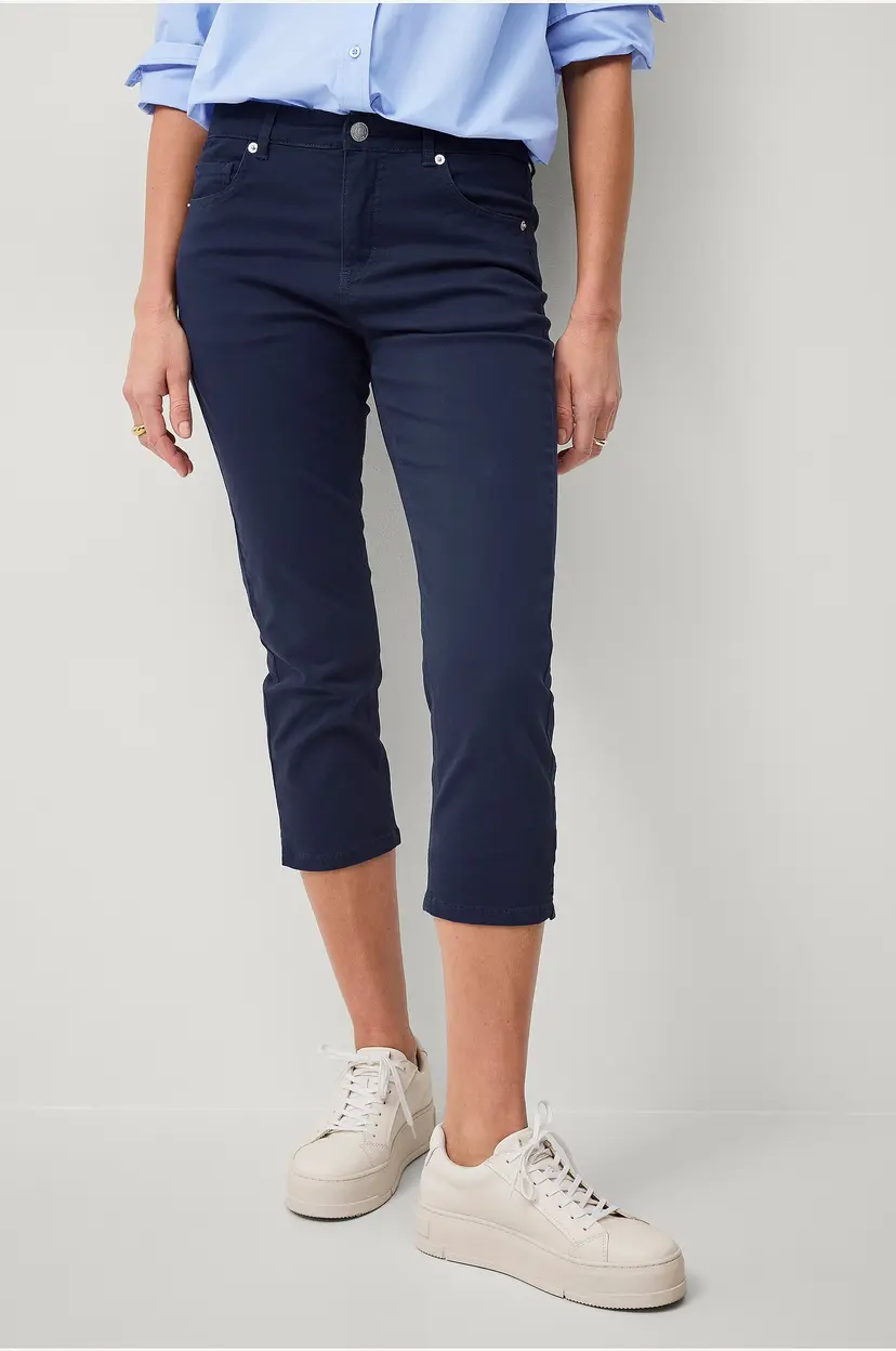 Ellos Collection Capribukser i twill - Blå