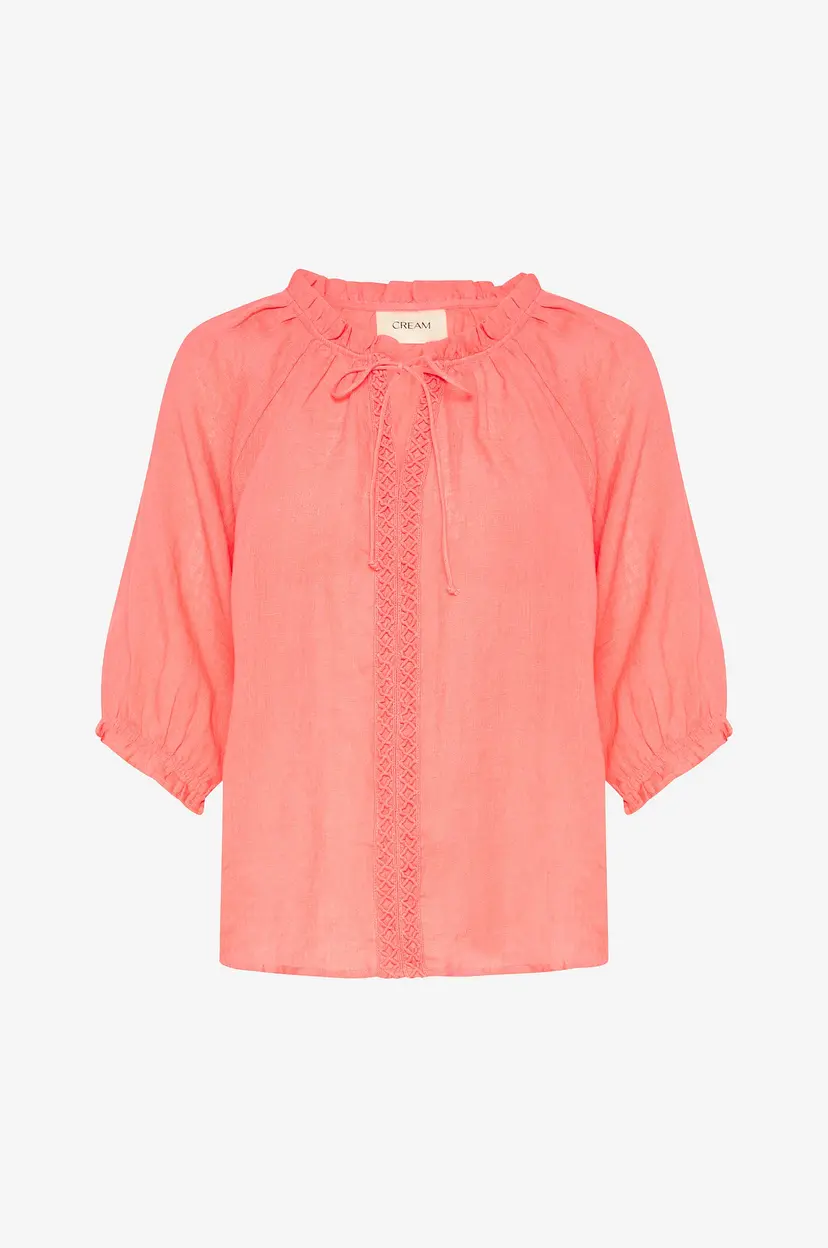 Cream Linbluse crBellis Lace Blouse - Rosa