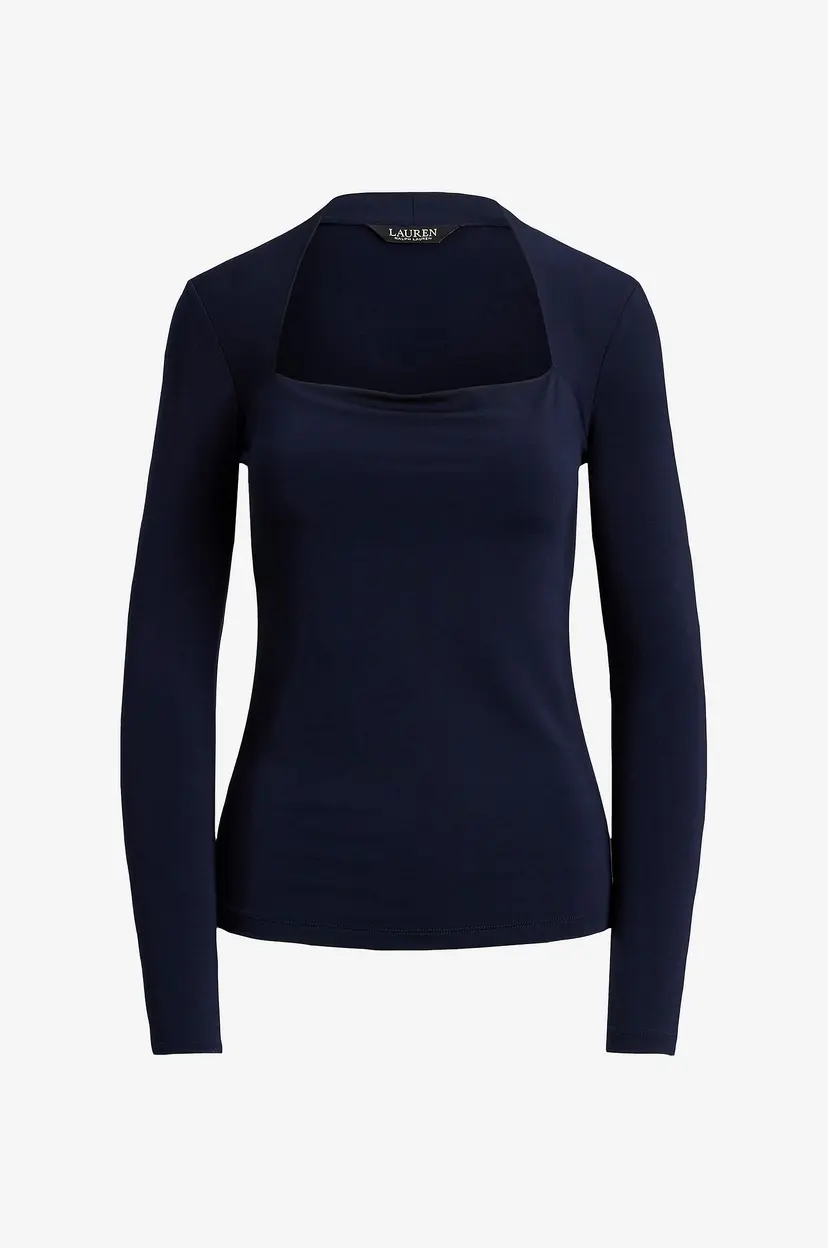 Lauren Ralph Lauren Topp Lyocell Str Jersey-knit Top - Blå