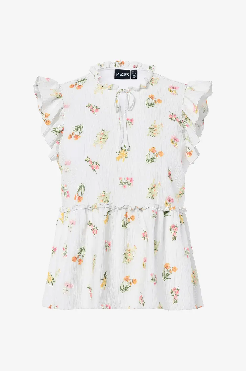 Pieces Bluse pcEmma SL - Hvit