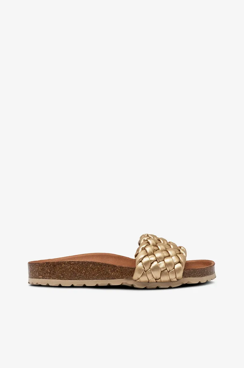 Verbena Sandaler Rica Trenza Soft Metal - Gull