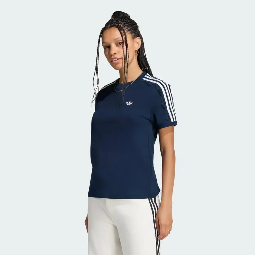 Adidas LACE 3 STRIPES T-SKJORTE