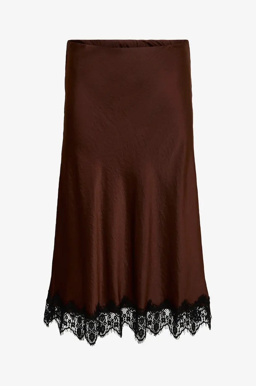 Vero Moda Curve Blondeskjørt Vmcamaya H/W 7/8 Lace Skirt Wvn Cur - Natur