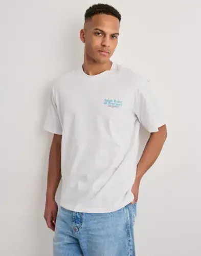 Jack & Jones Jack & Jones Jorvalley Tee Ss Crew Neck Tg Ln T-skjorte med trykk Hvit