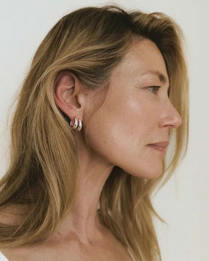 ANI Jewels Ellipse Earrings Silver