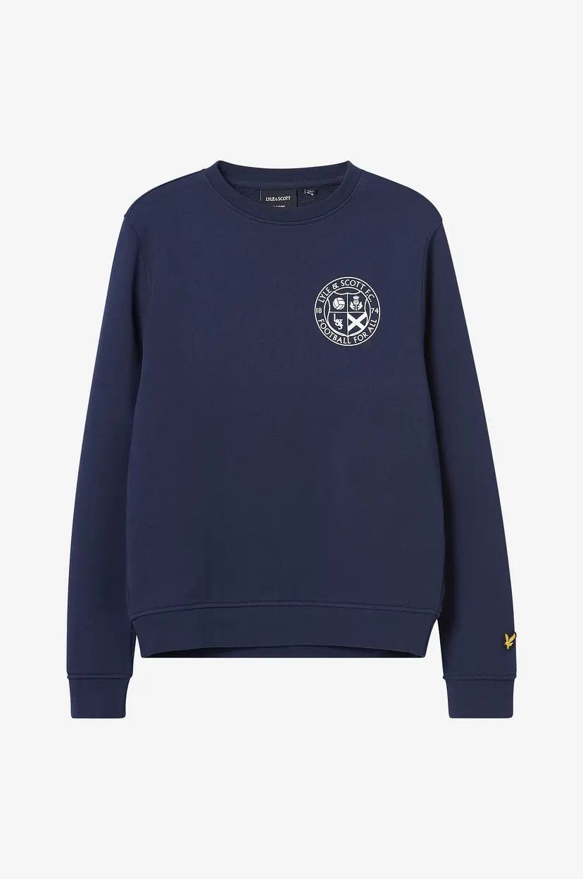 Lyle & Scott Collegegenser Football Logo Crew Neck Sweatshirt - Blå