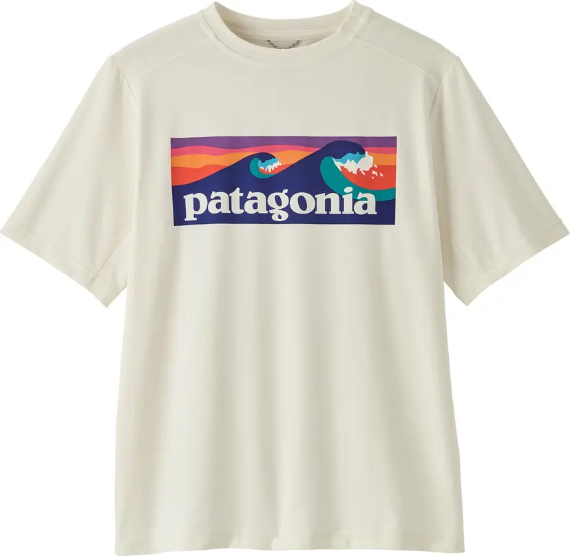 Patagonia Patagonia Kids' Capilene Silkweight T-Shirt Boardshort Logo: White