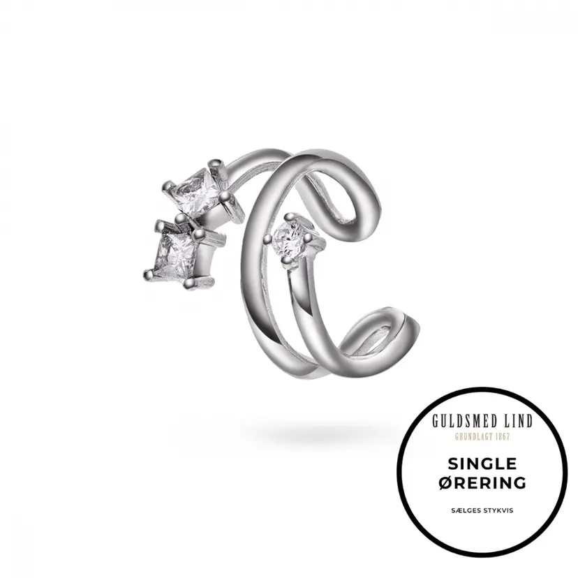Arne Nordlie Arne Nordlie - Sølv Earcuff i tråd design med zirkonia - 68757-04