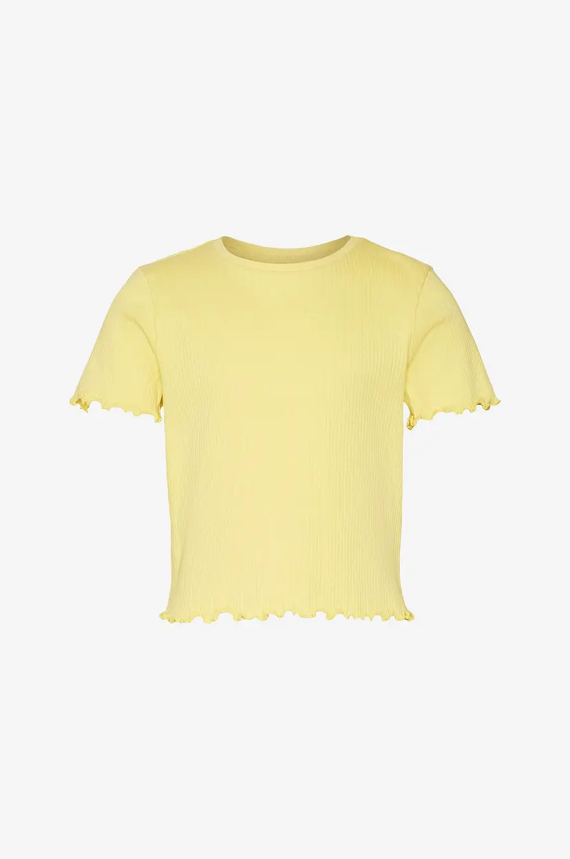 Vero Moda Girl Topp vmLavender SS Cropped Rib Top Jrs - Gul