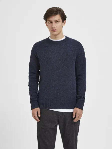 SELECTED Slhrai Ls Knit Crew Neck Noos