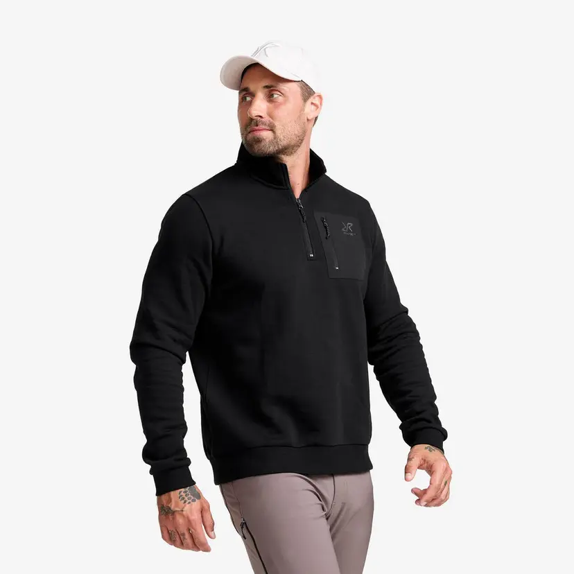 RevolutionRace RVRC Half-zip Sweater Herre Black