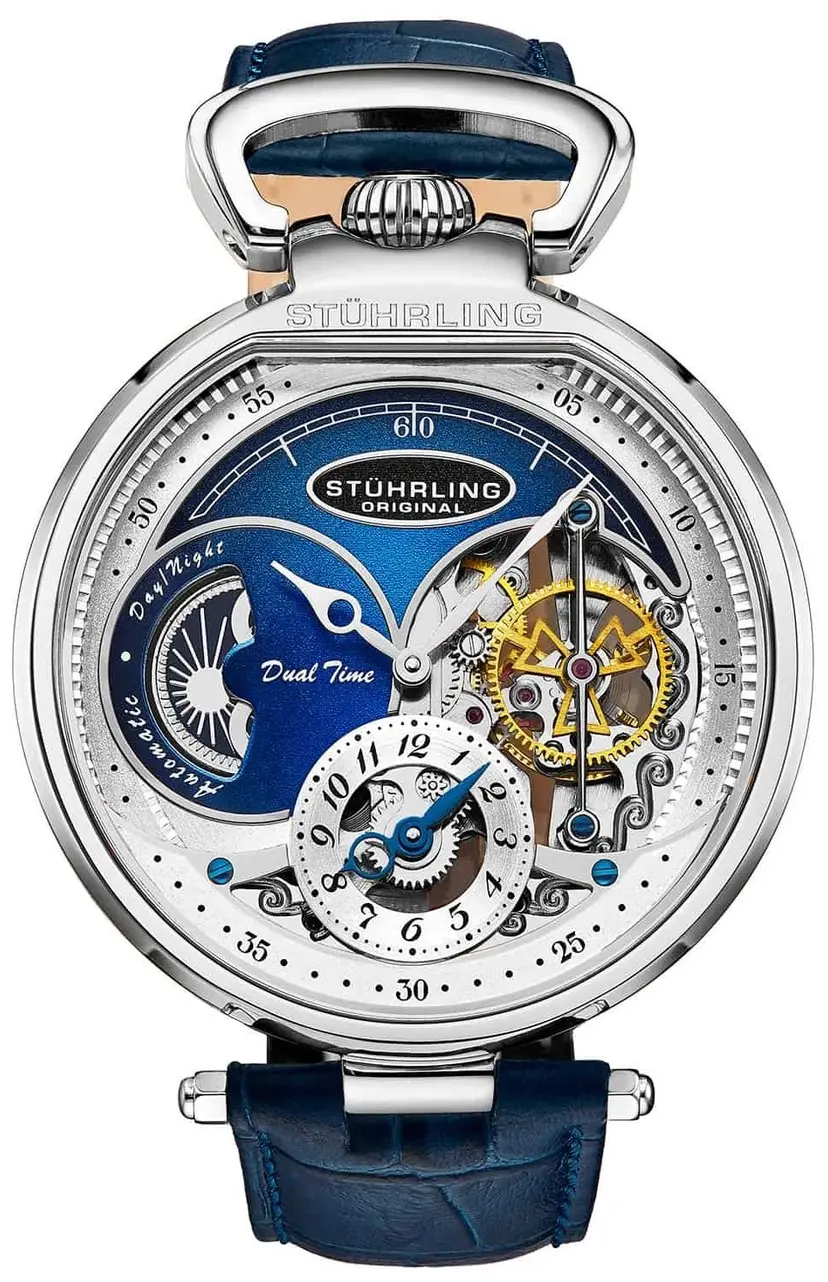 Stührling Original Stührling Original Herreklokke 4033.2 Legacy Modena Blå/Lær Ø46 mm