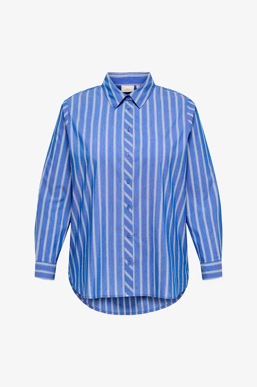 Only Carmakoma Skjorte carLiah LS Shirt Wvn - Blå