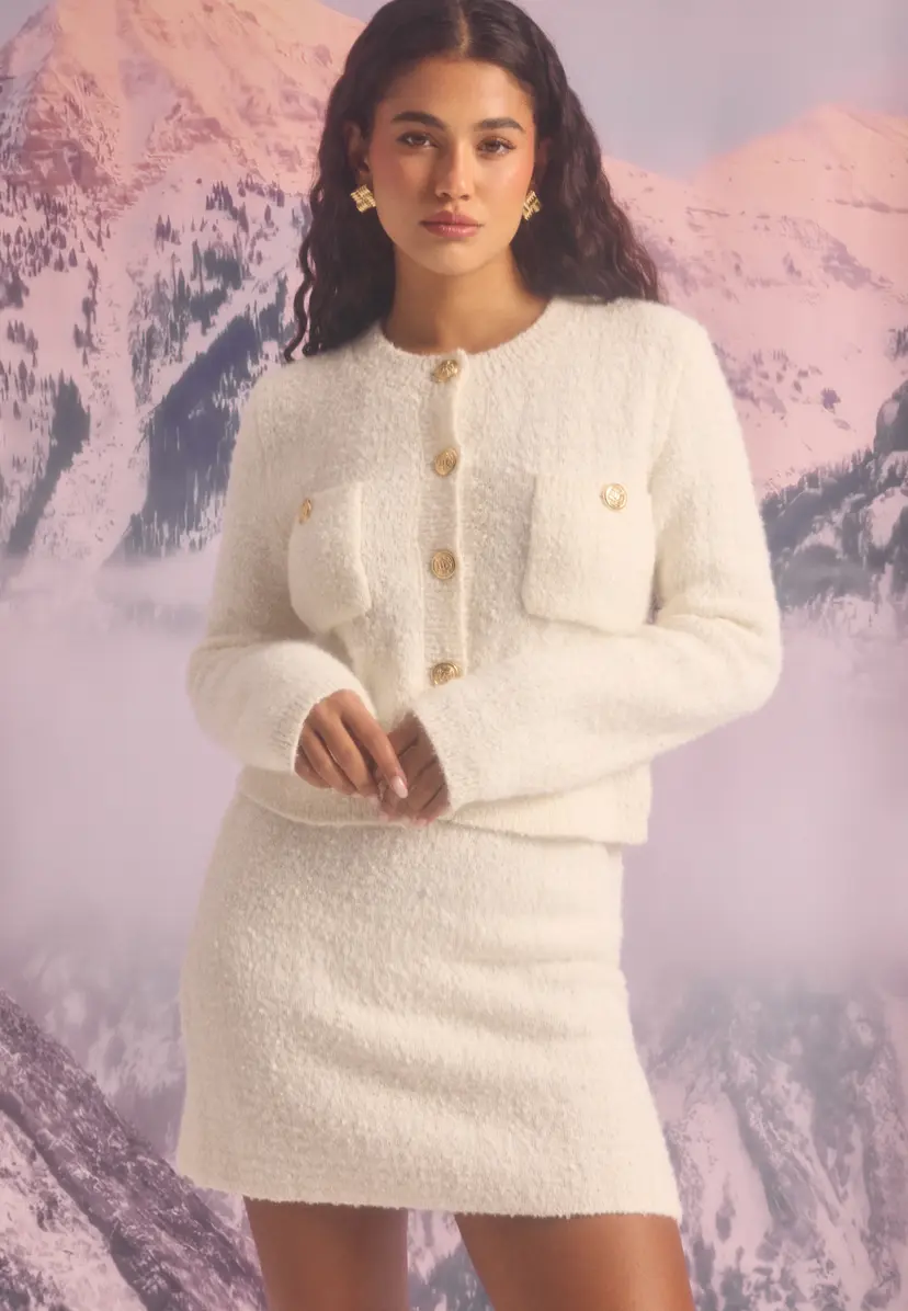 Bubbleroom Short Knitted Skirt