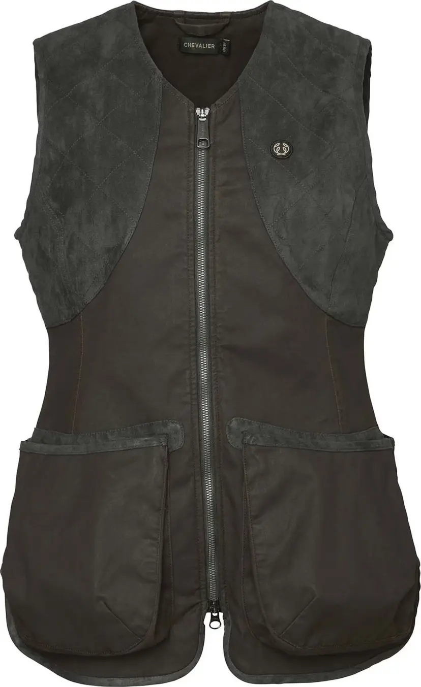 Chevalier Chevalier Women's Vintage Dogsport Vest Leather Brown