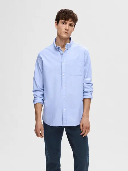 SELECTED Slhregrick-Ox Shirt Ls Noos