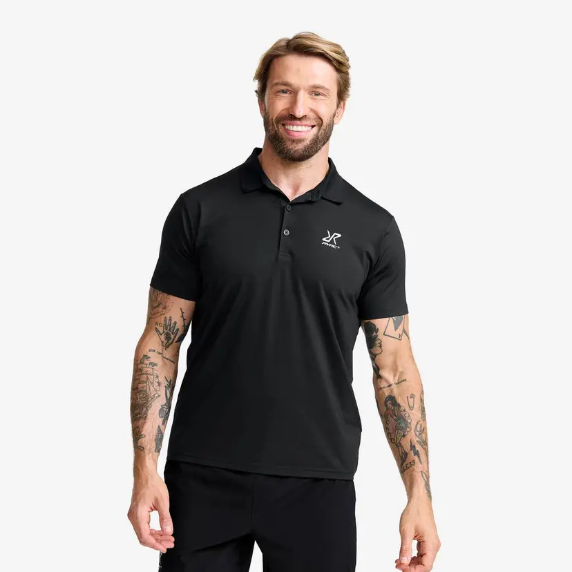 RevolutionRace Stream Polo Shirt Herre Black