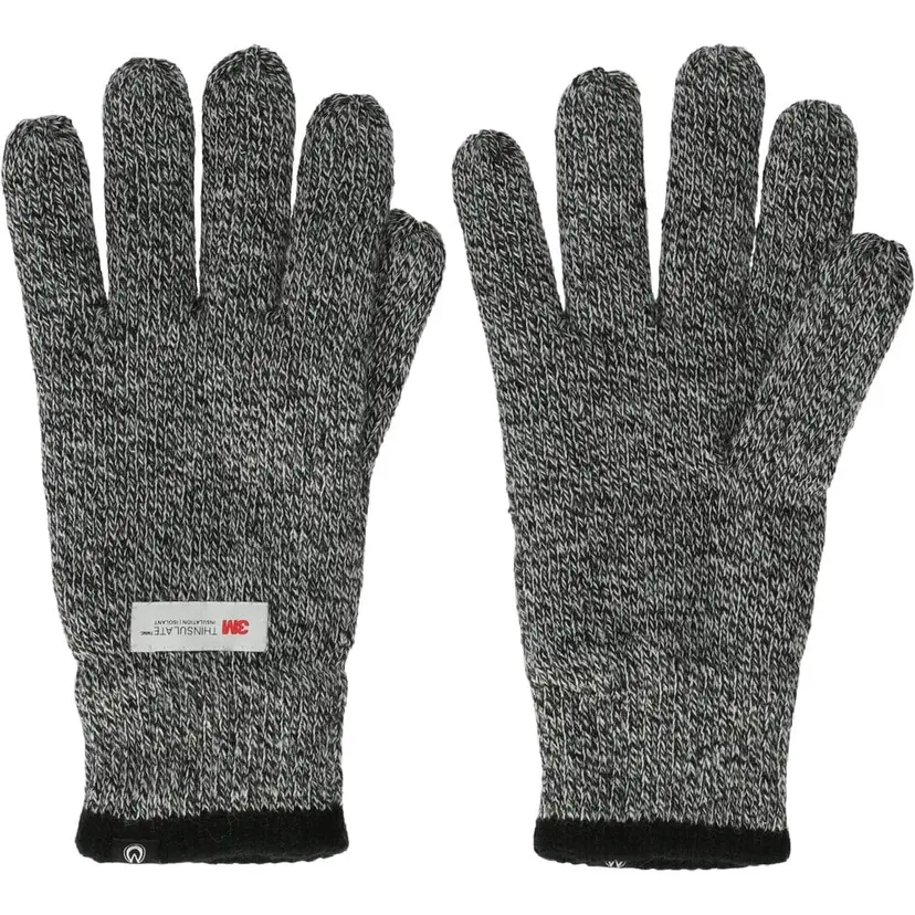 Burrel Burrel M's Driva Thinsulate Knit Gloves Dark Grey Melange