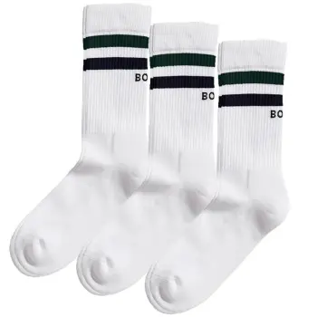 Björn Borg Björn Borg Strømper 3P Core Crew Sock Hvit/Svart bomull Str 36/40 Herre