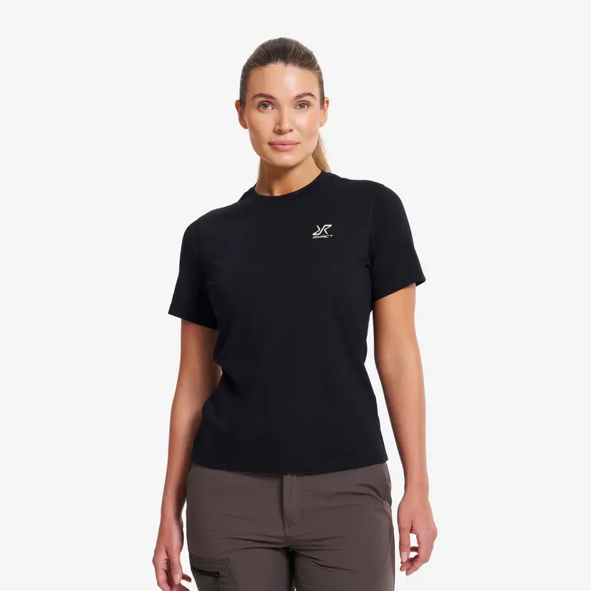 RevolutionRace Lake Merino T-shirt Dame Black