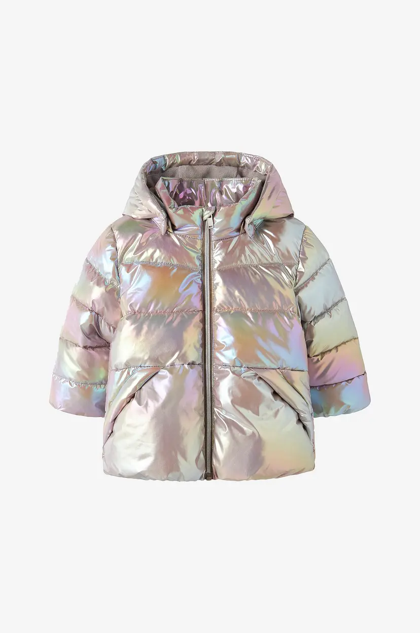 NAME IT Pufferjakke Nmfmolina Puffer Jacket Shiny1 - Grå
