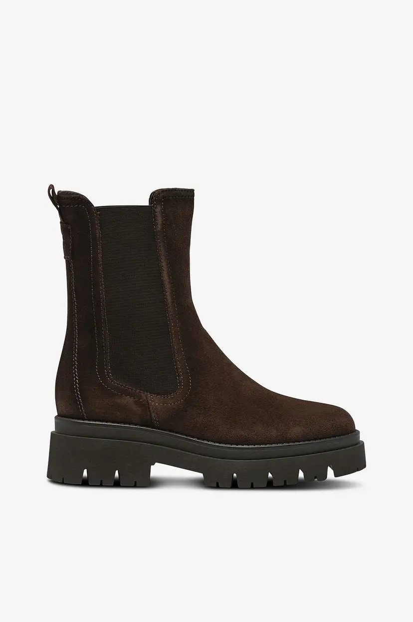 Tamaris Chelseaboots Suede - Brun