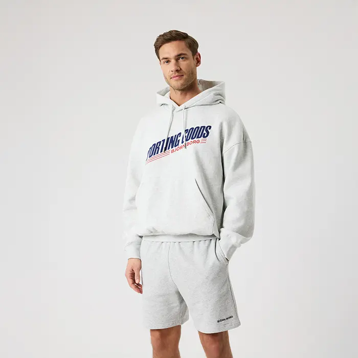 Björn Borg Oversized Hettegenser Lysegrå