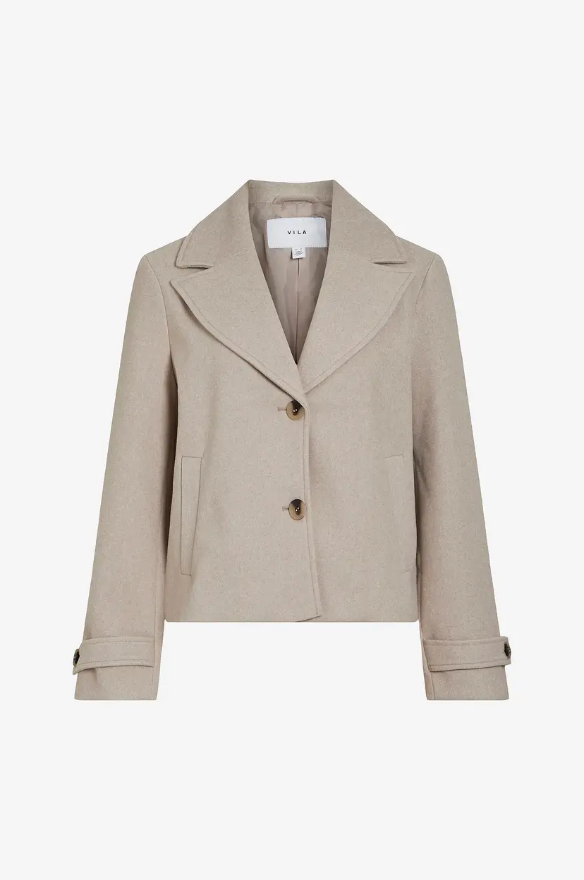 Vila Jakke viSolo L/S Short Jacket - Beige