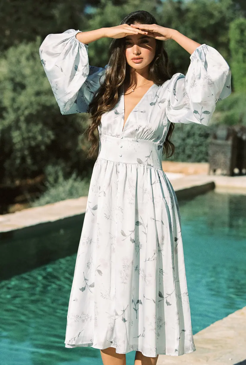 Kayani Hazel Midi Dress - Aromatic Blossom