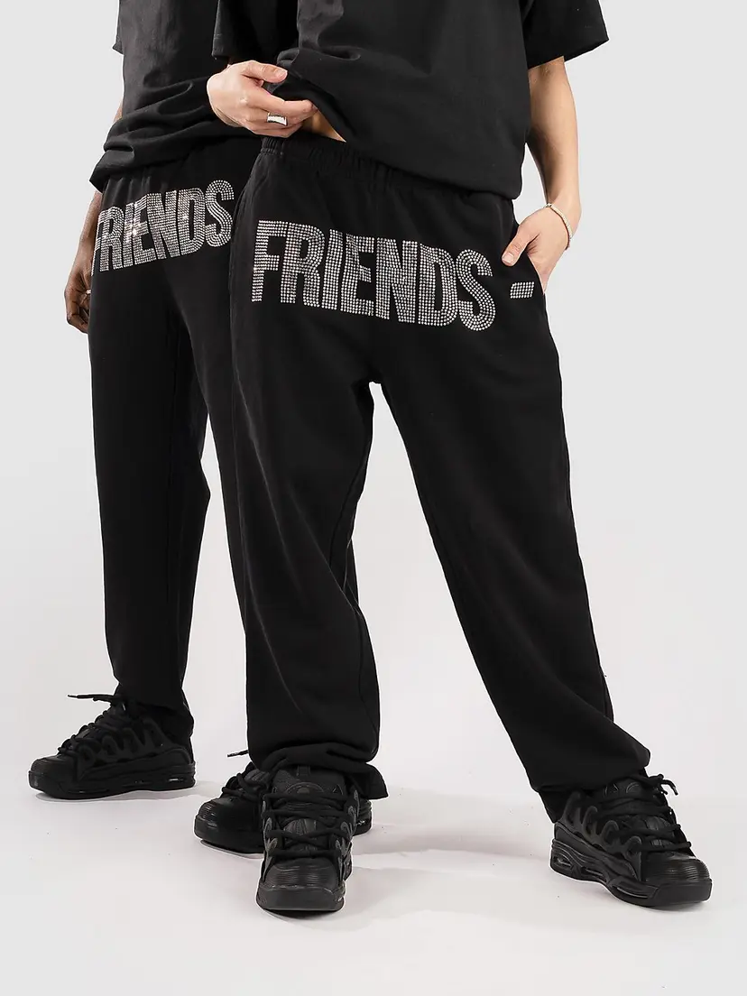 VLONE VLONE Friends Rhinestone Sweat Bukse svart