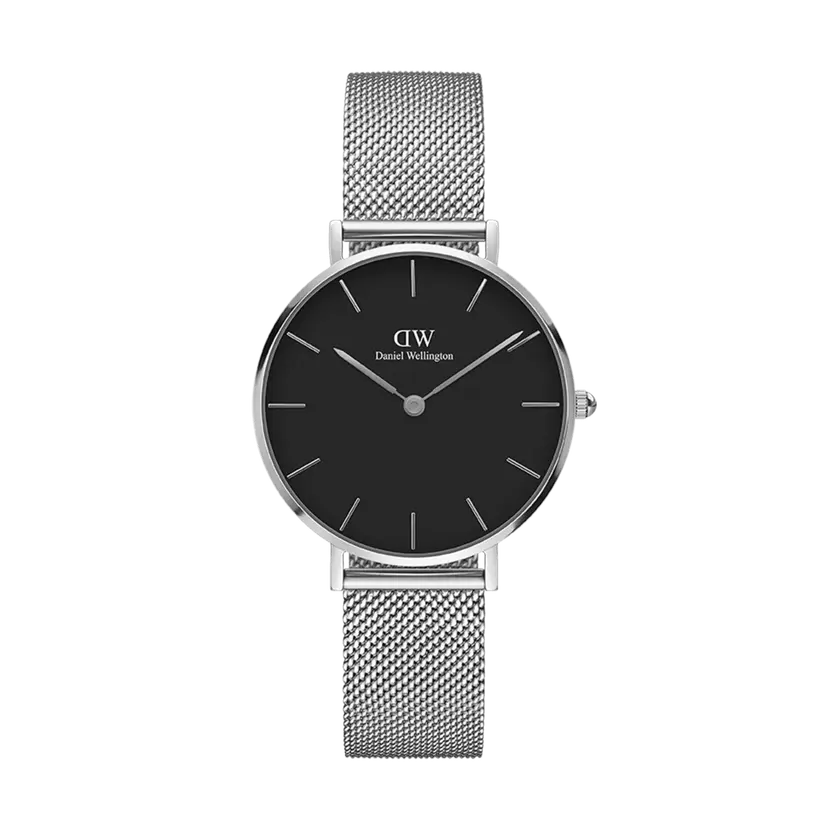 Daniel Wellington Silver 32mm Watch Petite Sterling Black | DW