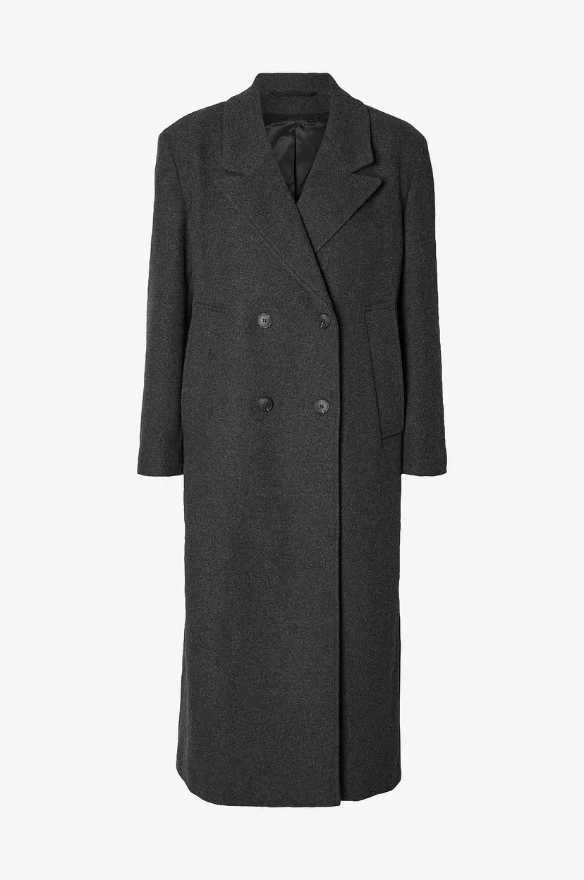 Selected Women Kåpe Slfjosephina Wool Coat - Grå