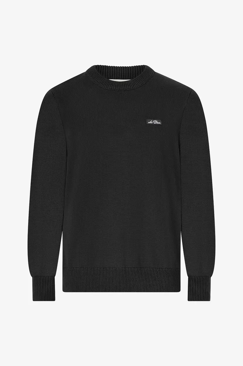 Les Deux Pullover Gary Patch Crewneck Knit - Svart