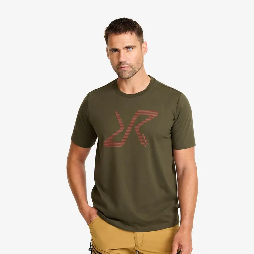 RevolutionRace Easy Graphic Logo T-Shirt Herre Forest Night