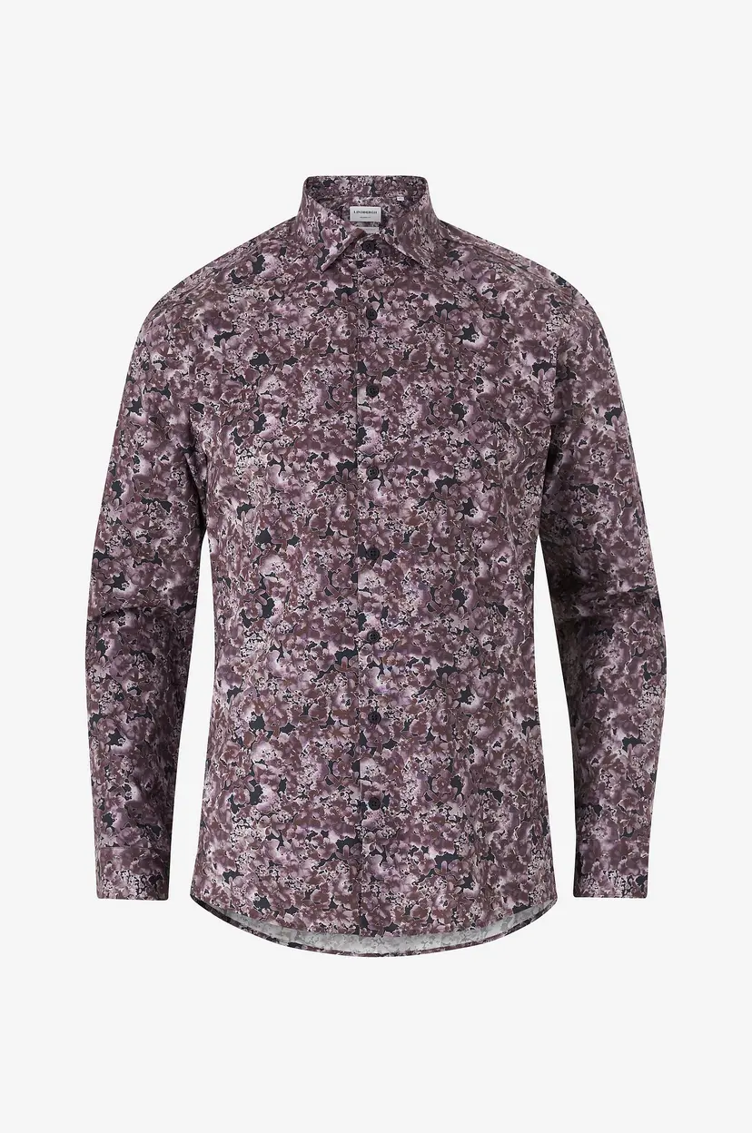 Lindbergh Skjorte Aop Floral Shirt L/S - Lilla