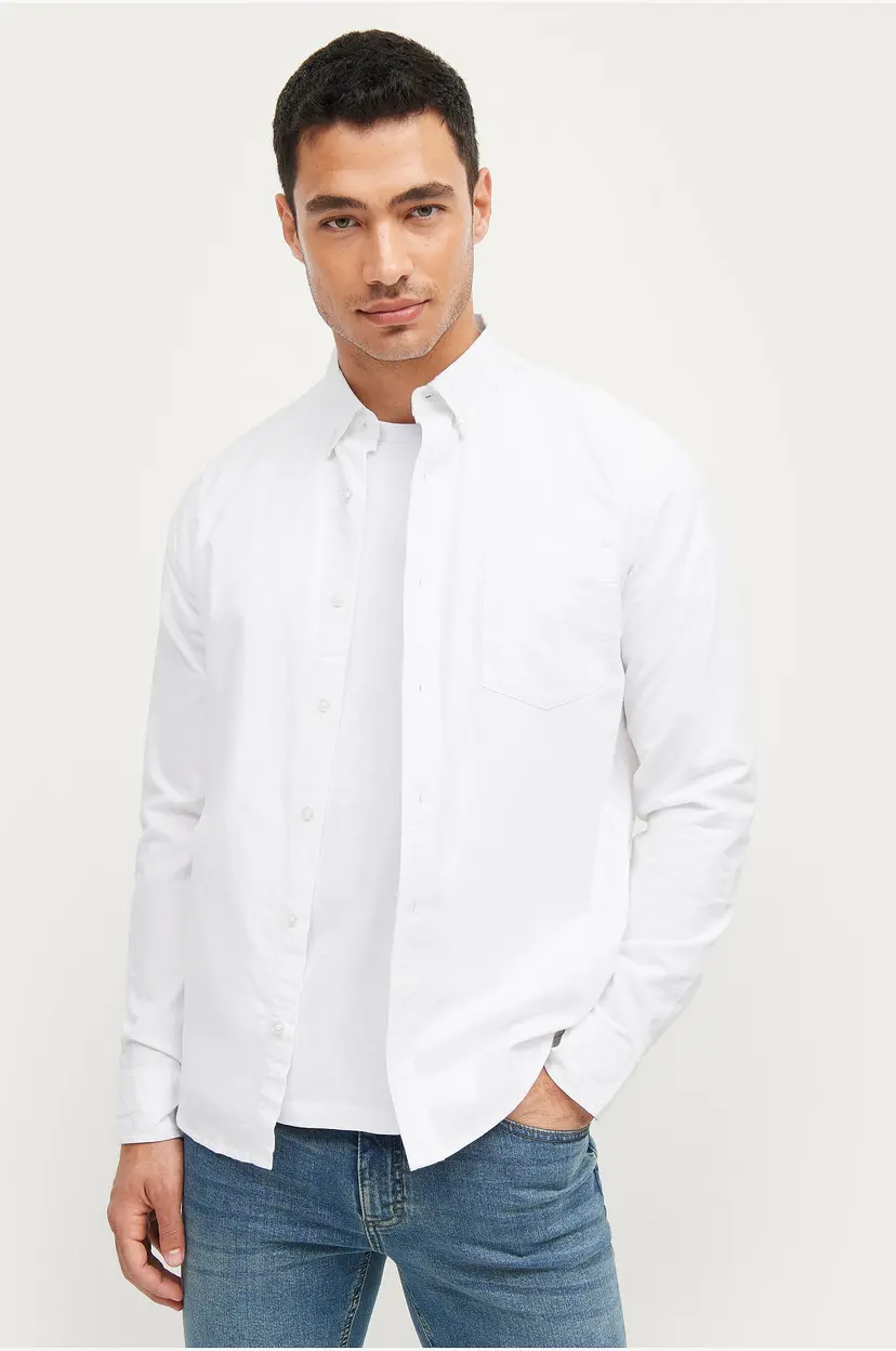 Ellos Collection Skjorte Jake Oxford - Hvit
