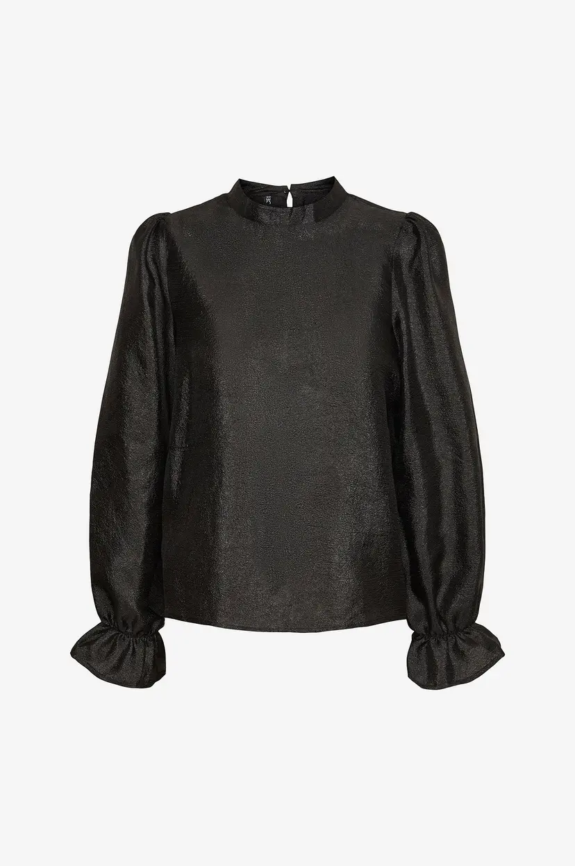 Pieces Bluse pcMia LS Loos Top - Svart