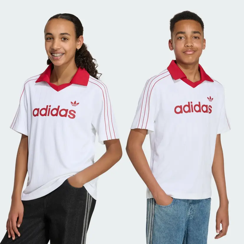 Adidas LOOSE PINSTRIPE POLO T-SKJORTE