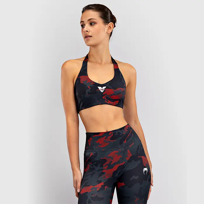 Venum Venum X SOPHIA ROSE Sport Bra, Midnight Grey/Cherry Red
