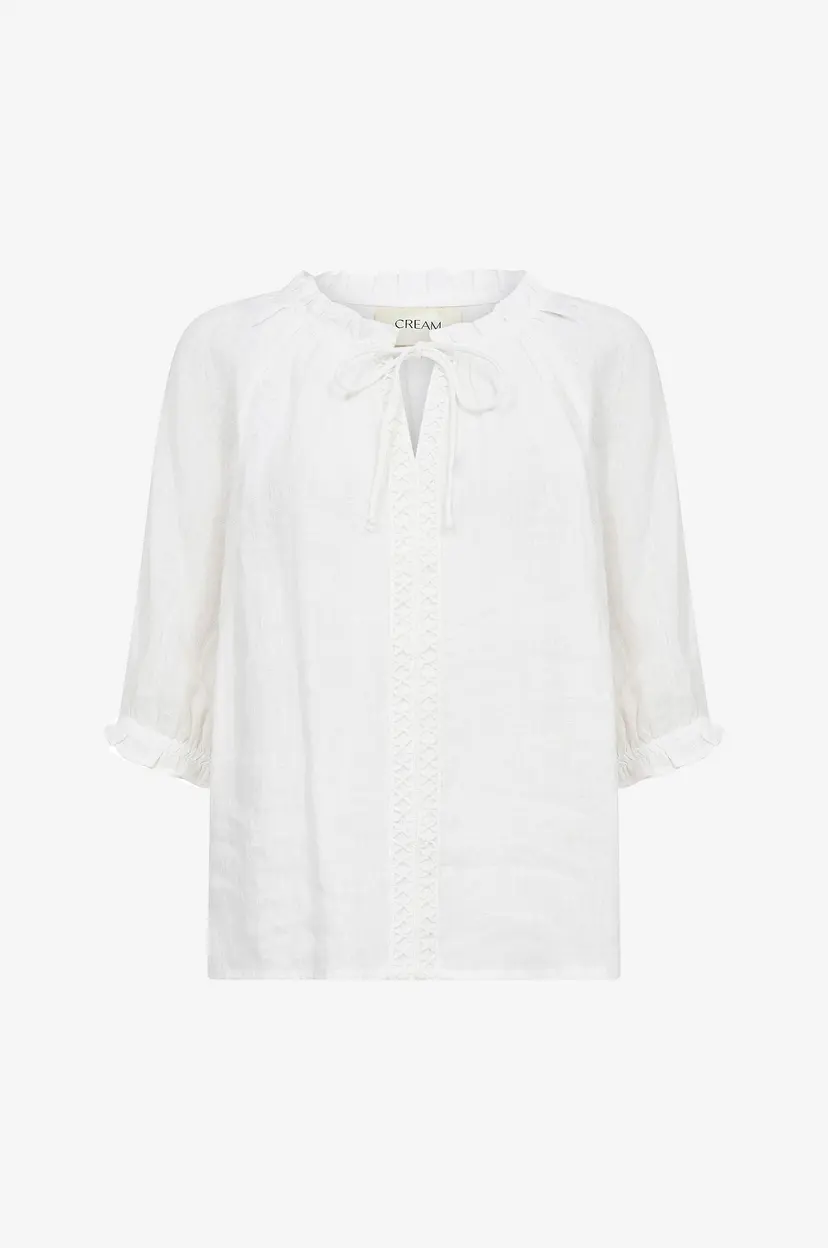 Cream Linbluse crBellis Lace Blouse - Hvit